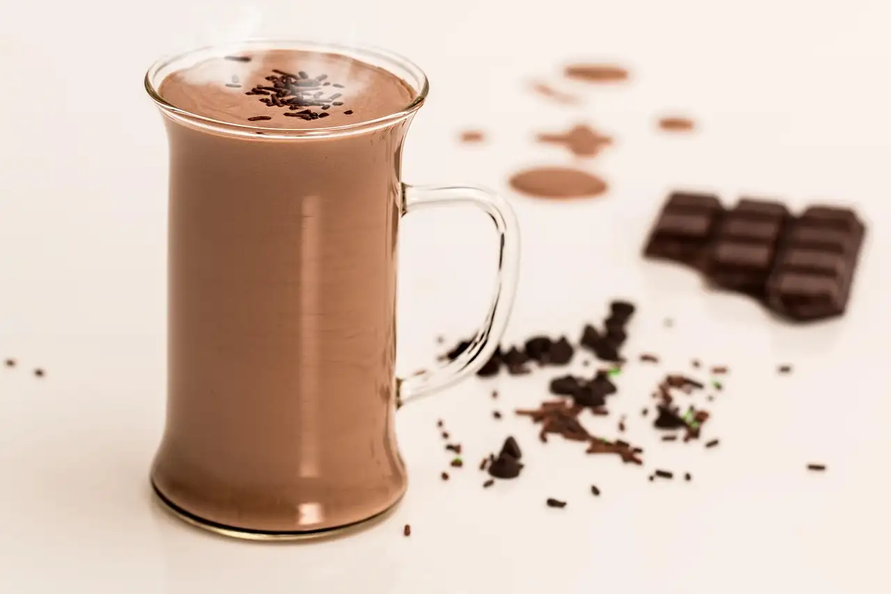 Veganistische chocolademelk