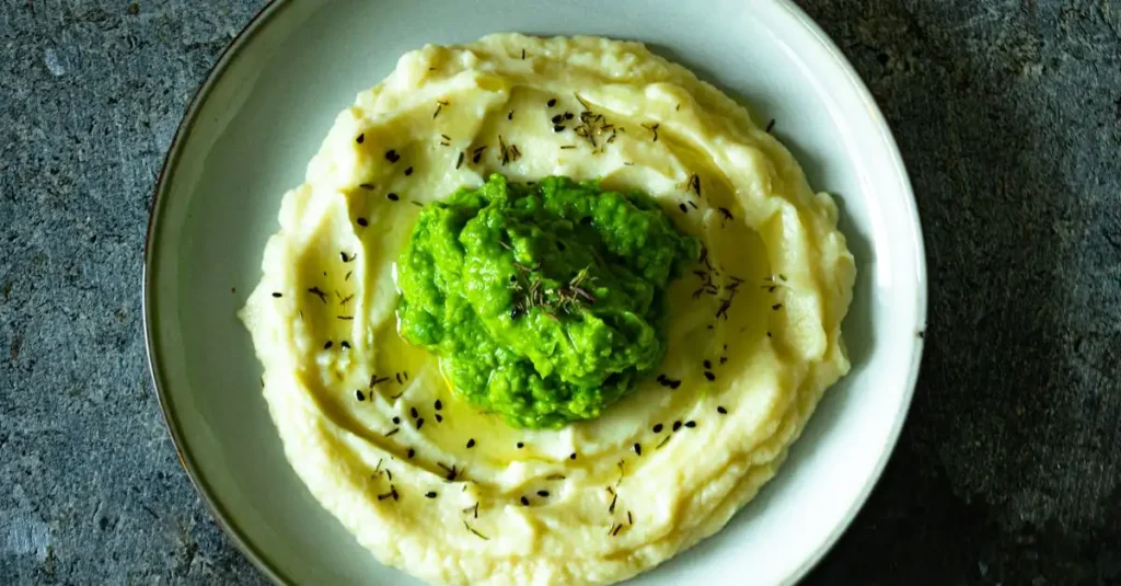 Veganistische aardappelpuree