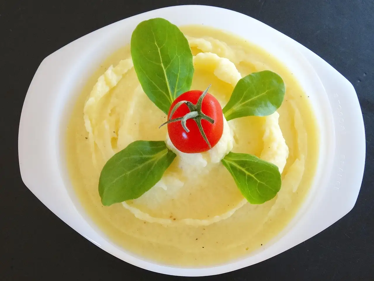 Veganistische aardappelpuree
