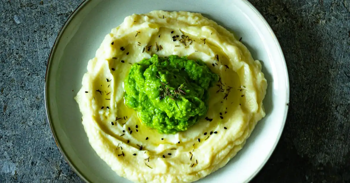Veganistische aardappelpuree