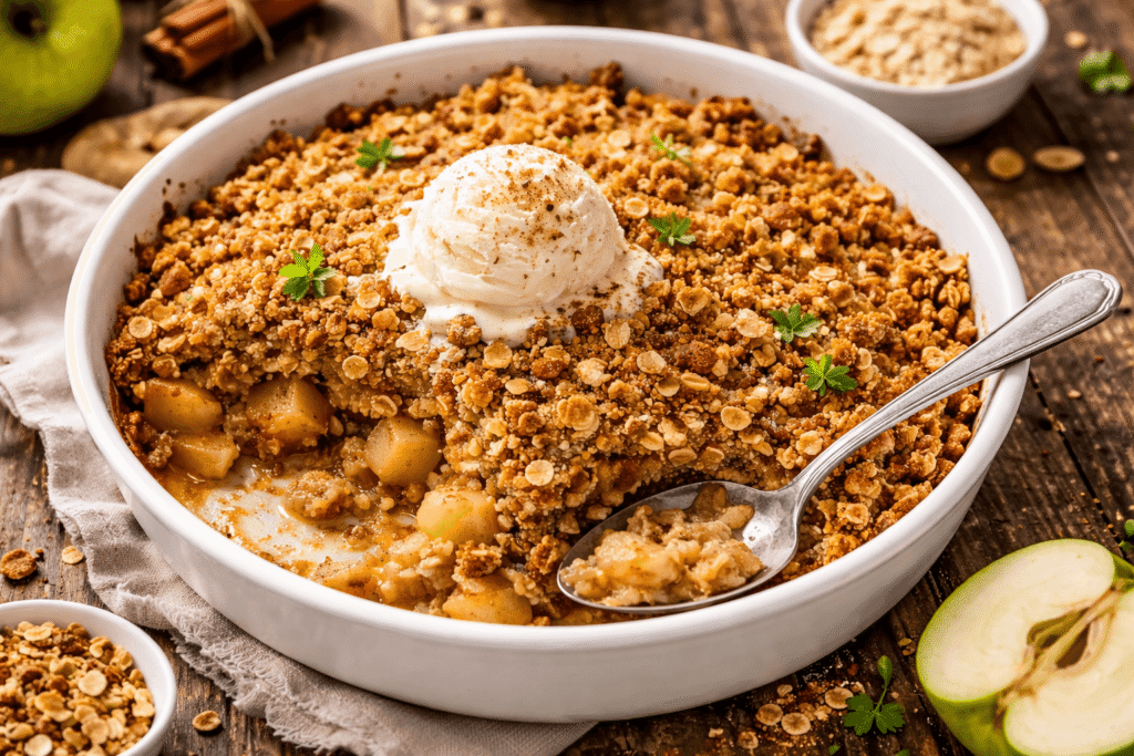 veganistische appelcrumble
