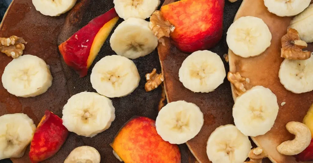 Veganistische bananenpannenkoek