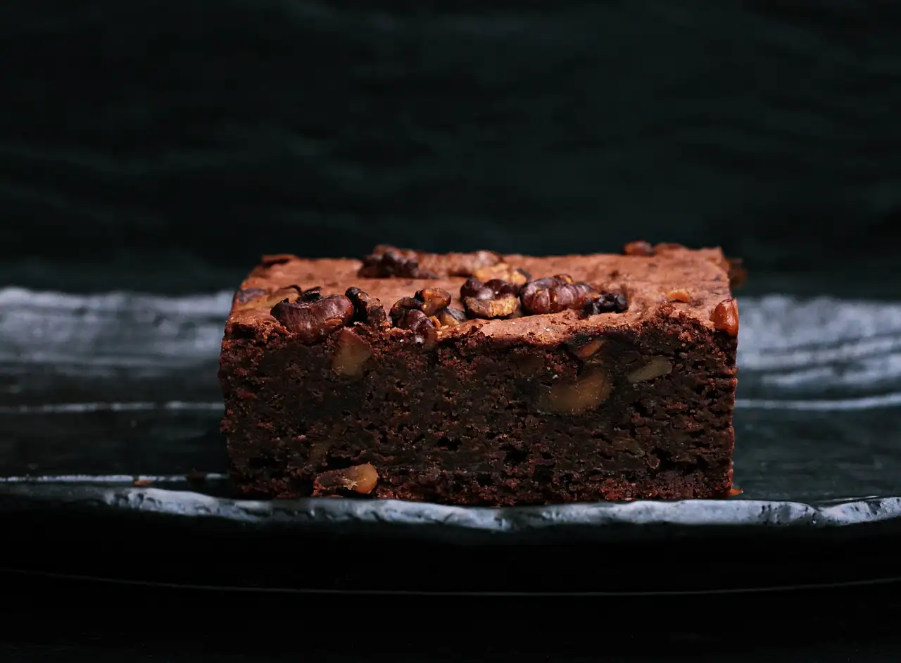 Veganistische chocolade brownie