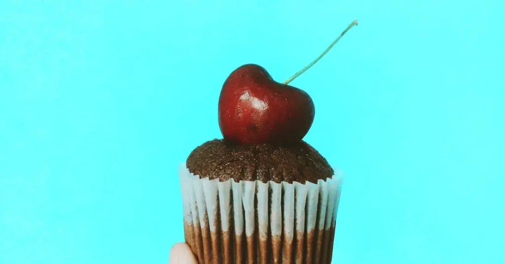 Veganistische chocolade cupcake