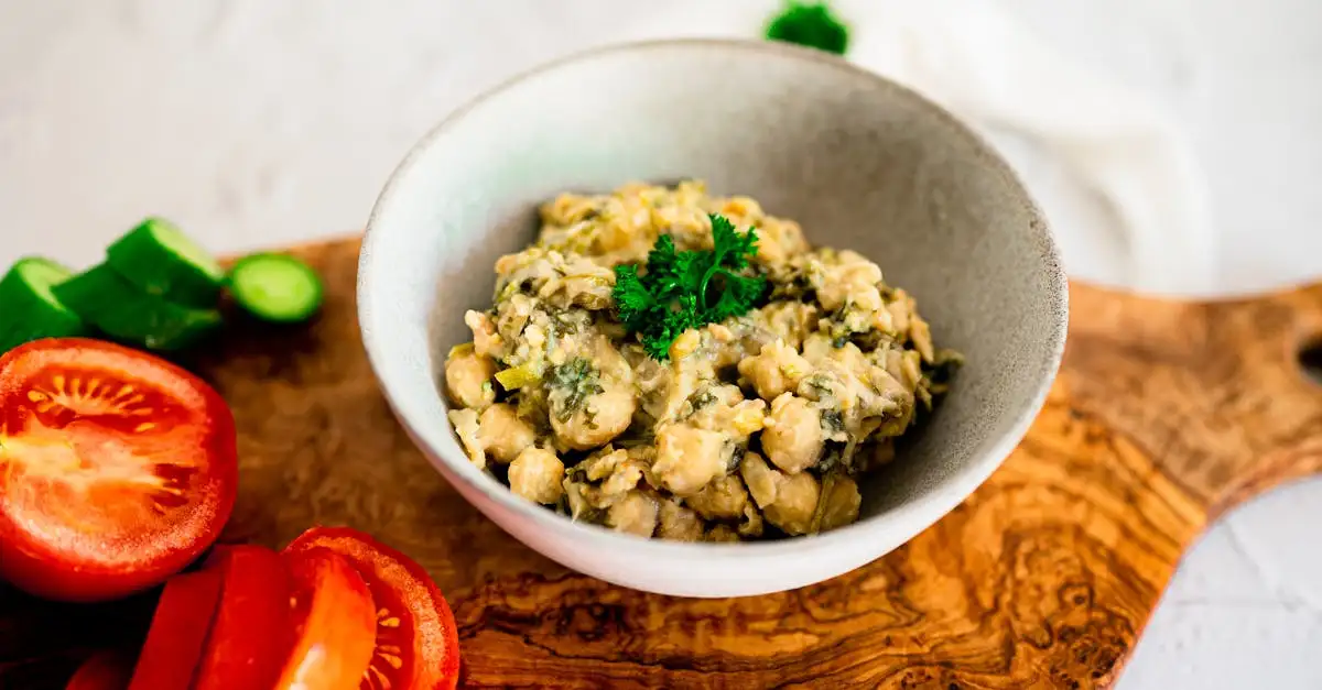 Veganistische curry kikkererwten