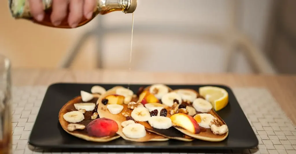 Veganistische pannenkoeken uitkering