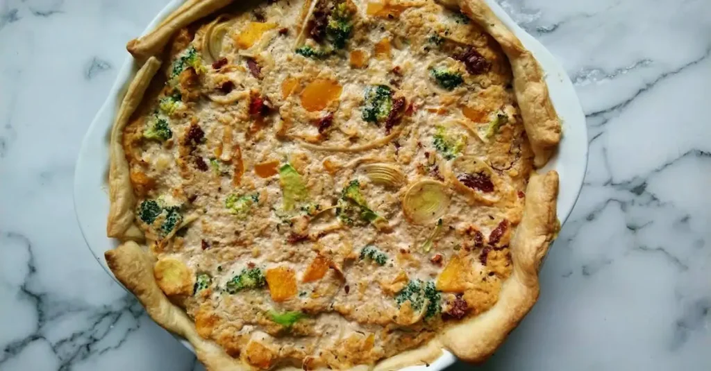 Veganistische quiche zonder tofu