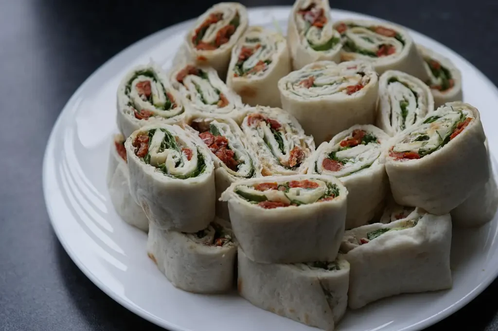 Veganistische wraps koud